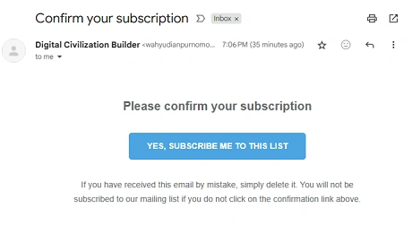 Confirm your subscription